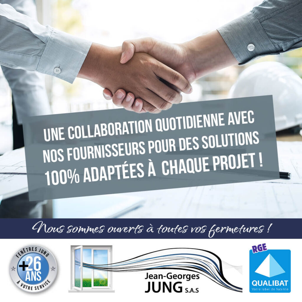 Fenêtres Jung entretient une relation de confiance avec ses fournisseurs