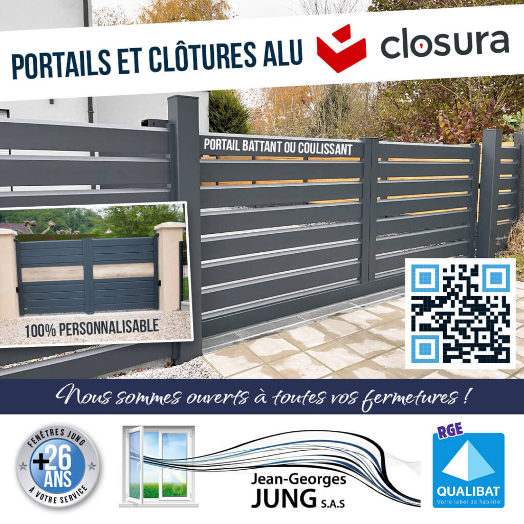 Portails alu battants ou coulissants Closura